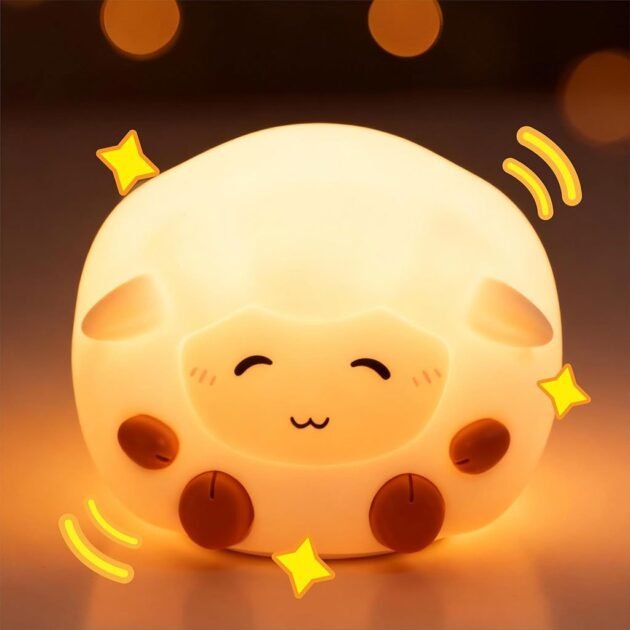 Veilleuse Mouton LED Souple et Rechargeable – Lampe Enfant en Silicone