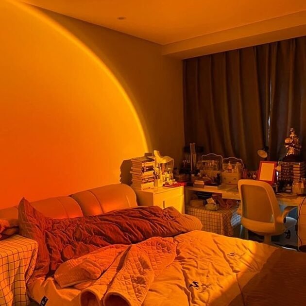 Projecteur de Coucher de Soleil Rotatif à 180° USB.