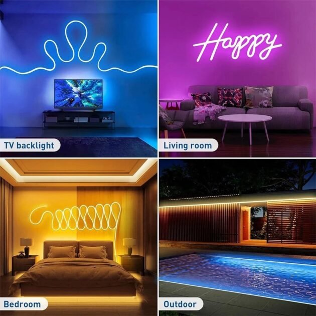 Bande LED Intelligente 3M Bluetooth avec Télécommande & Contrôle via Application