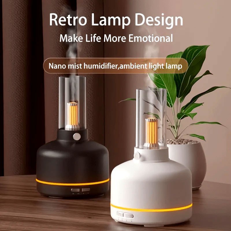 Lampe Humidificateur d’Air Vintage USB – Éclairage Doux & Diffusion d’Huiles Essentielles - Image 5