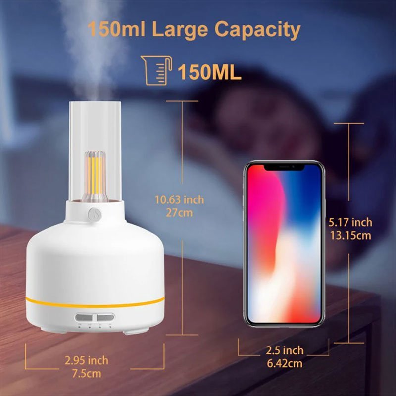 Lampe Humidificateur d’Air Vintage USB – Éclairage Doux & Diffusion d’Huiles Essentielles - Image 8