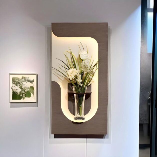 Tableau Mural Lumineux Bois Naturel – Élégance, lumière et nature dans votre intérieur