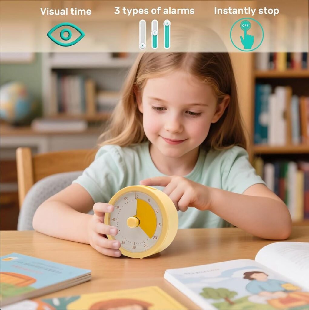 Minuteur Visuel 60 Minutes Conchstar – Apprendre le Temps en S’Amusant !