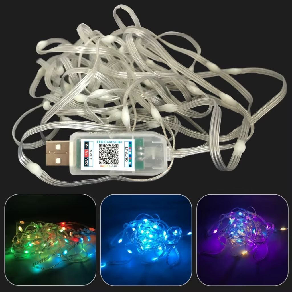 LED Intelligente USB 5M avec Contrôle App & Musique - Image 4