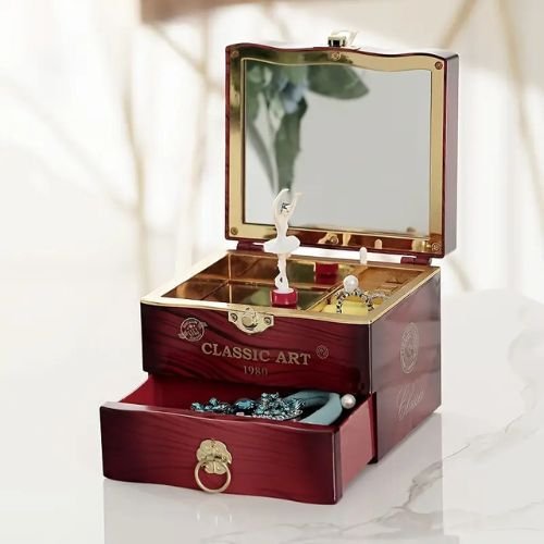 Boîte à Bijoux Musicale en Forme de Piano