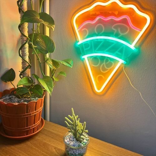 Enseigne Néon Pizza LED - Design Attrayant, 40x30cm