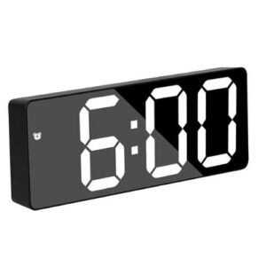 Réveil Miroir Rectangulaire à Affichage LED Numérique