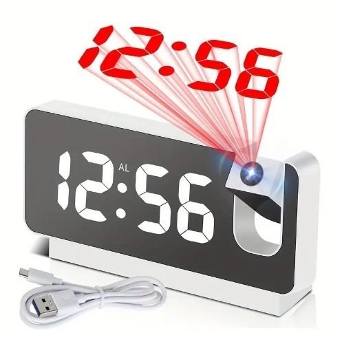 Réveil LED à Projection – Heure et Température en Un Clin d’Œil - Image 2