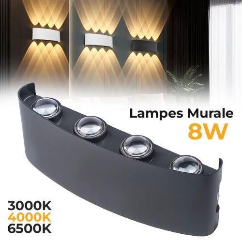 Applique Murale LED Étanche  moderne et fonctionnelle 8W
