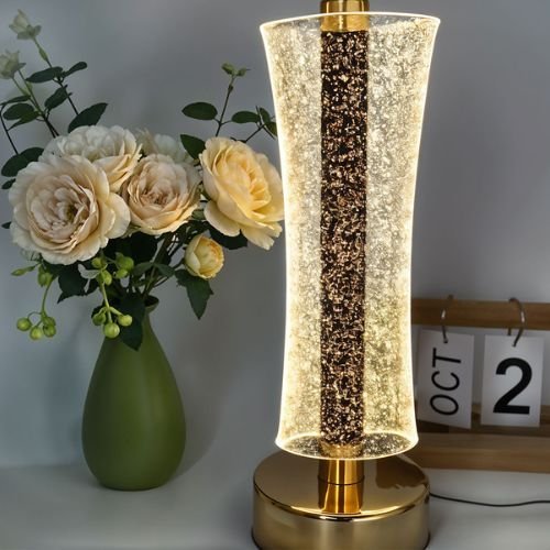Lampe LED en Cristal - Changement de Couleur, Recharge USB