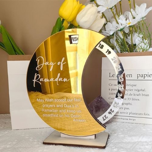 Calendrier Rotatif Ramadan - Grand Format, Effet Miroir