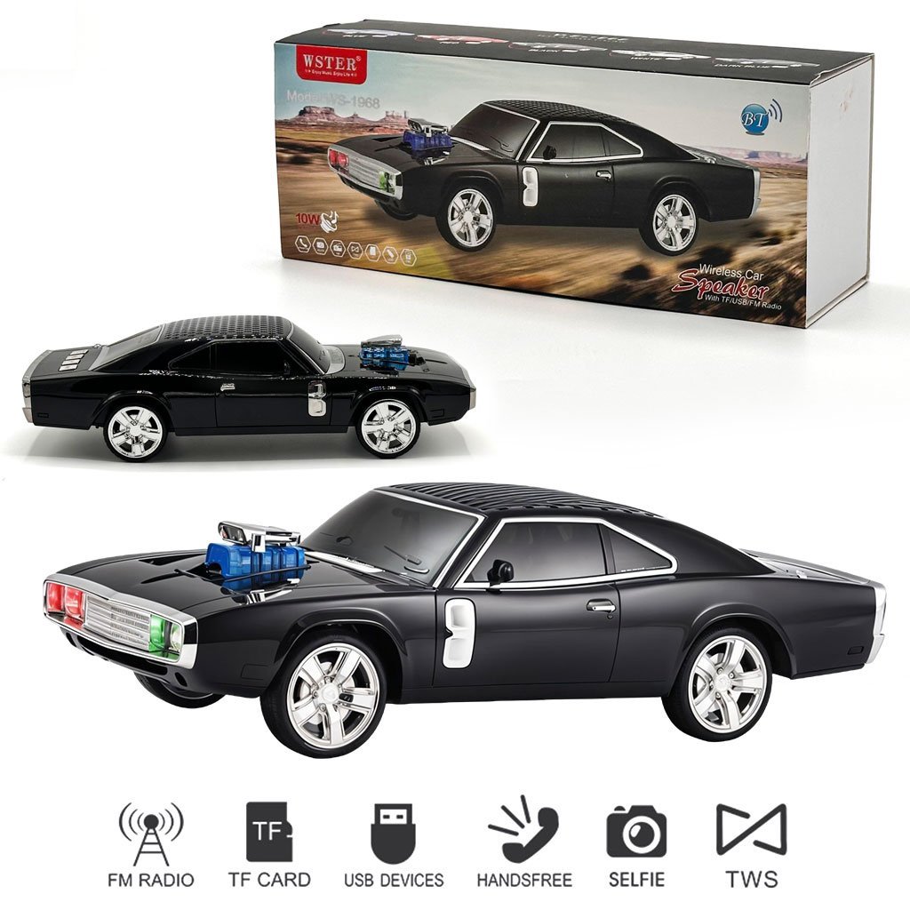 Voiture Haut-Parleur Bluetooth Sans Fil Rechargeable WSTER CAR 1968