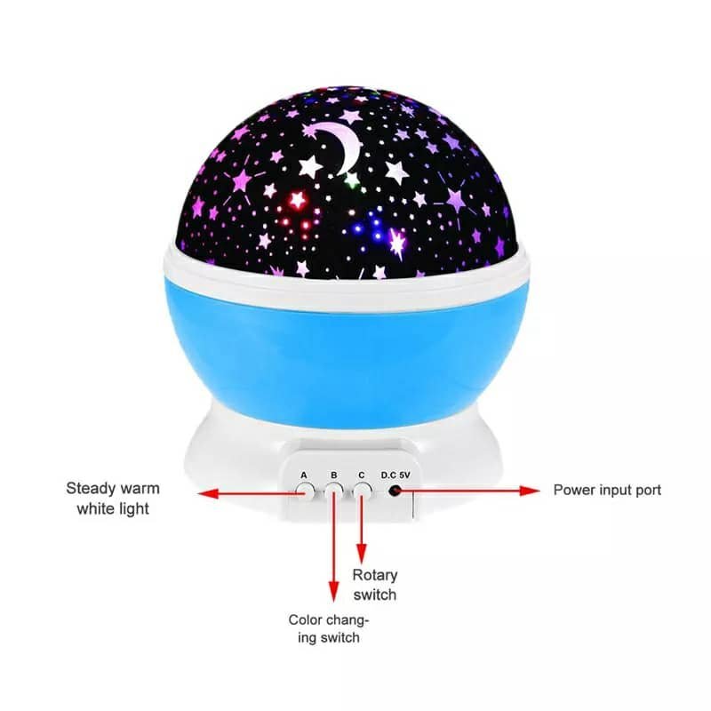 Lampe Projecteur Étoiles Cosmos avec Lumières Multicolores - Image 3