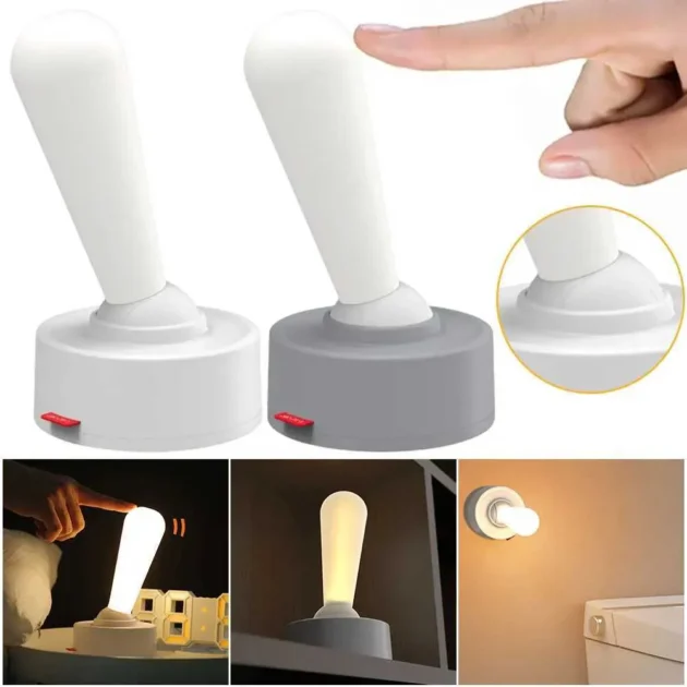 Veilleuse LED Design à Levier Rechargeable avec Interrupteur à Bascule