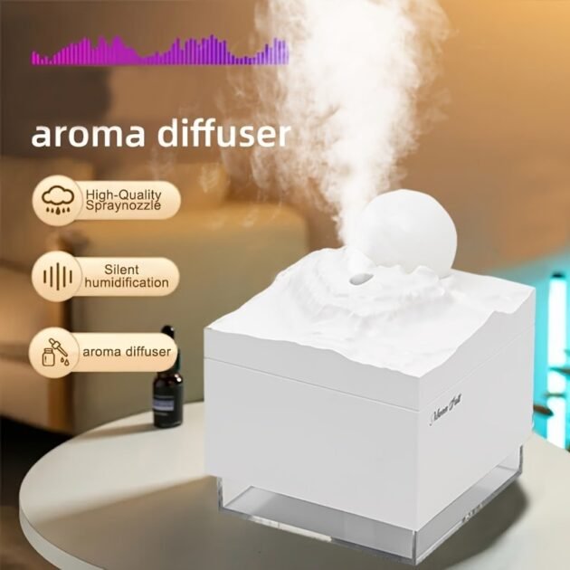 Humidificateur Cube 300ml avec Veilleuse Lunaire