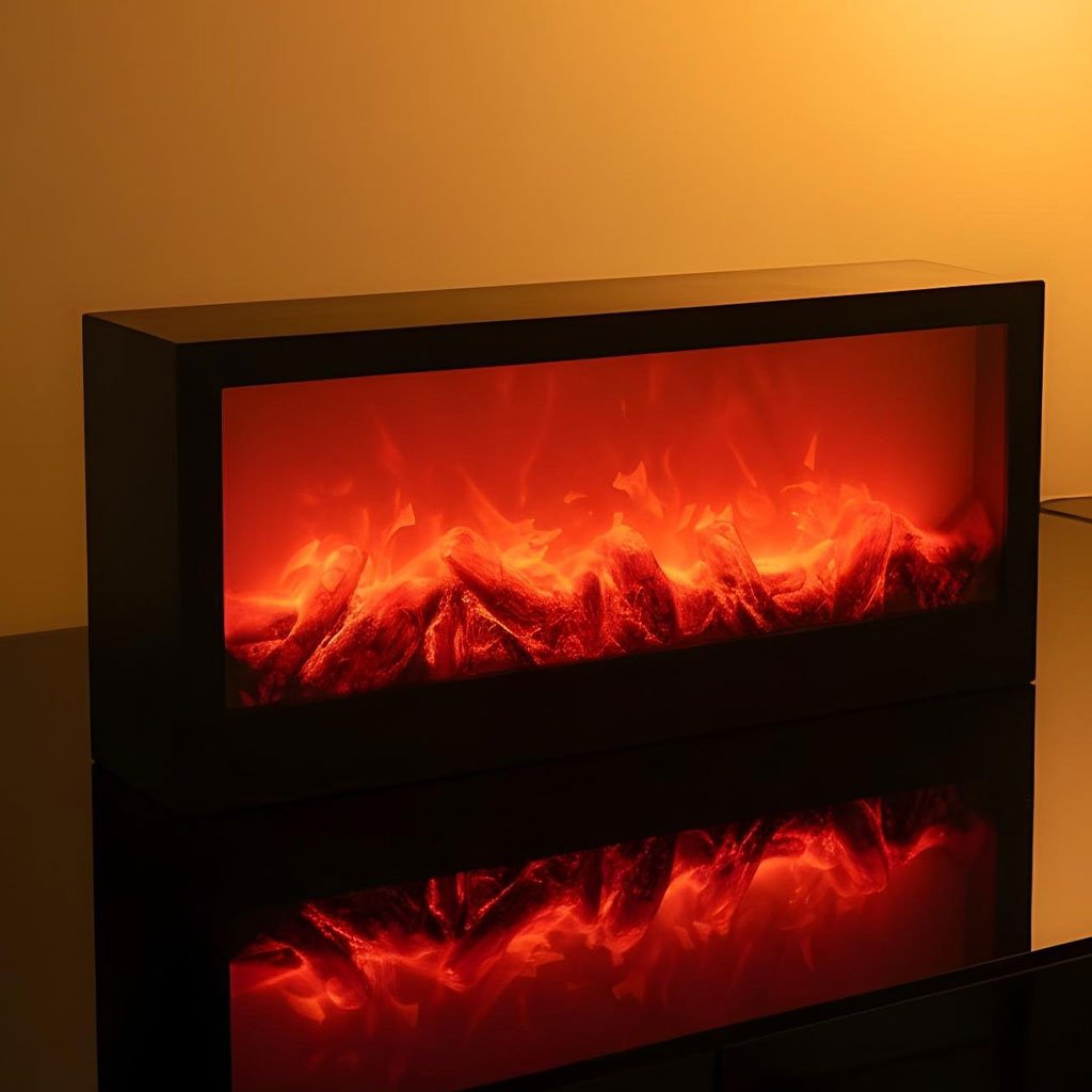 Cheminée LED Décorative Effet Flammes Réaliste – Ambiance Chaleureuse & Élégance