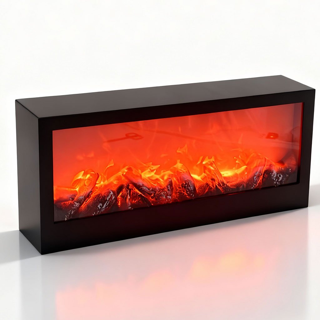 Cheminée LED Décorative Effet Flammes Réaliste – Ambiance Chaleureuse & Élégance
