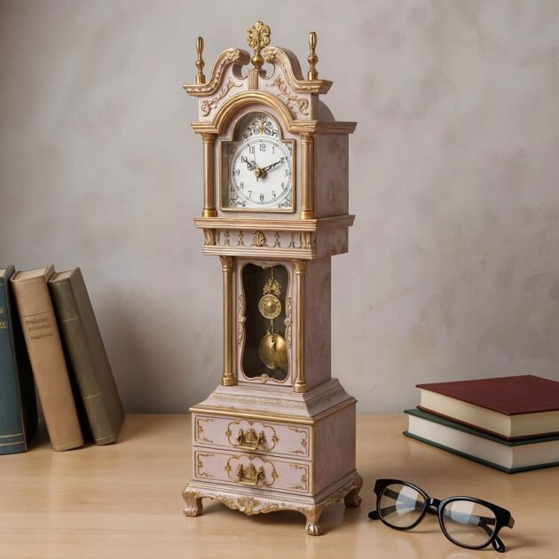 Horloge de Grand-mère – Élégance Vintage avec Boîte à Musique