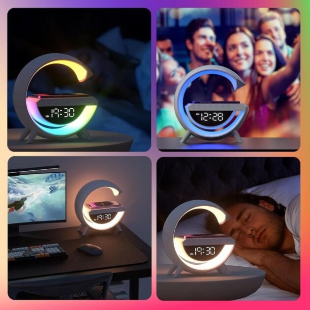 Lampe LED Multifonction avec Chargeur Sans Fil