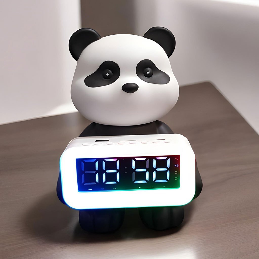 Enceinte Bluetooth Panda et Réveil Numérique RGB CH-M53 – Douceur, musique et lumière en un seul compagnon - Image 2
