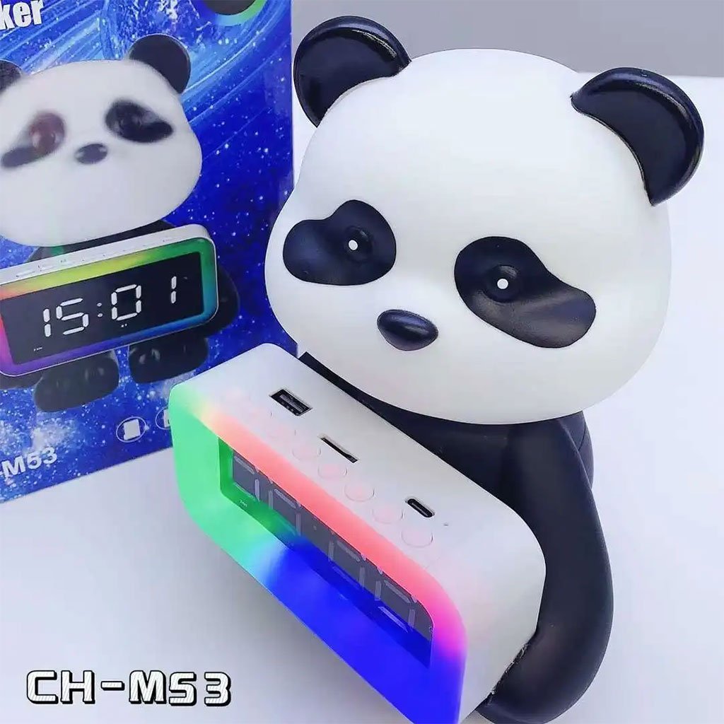 Enceinte Bluetooth Panda et Réveil Numérique RGB CH-M53 – Douceur, musique et lumière en un seul compagnon - Image 4