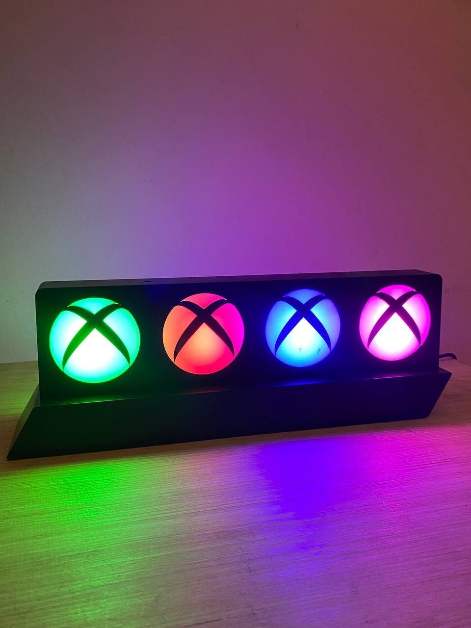 Lampe LED Xbox Icon - Décoration Gamer, 3 Modes d’Éclairage, USB/Batterie - الصورة 3