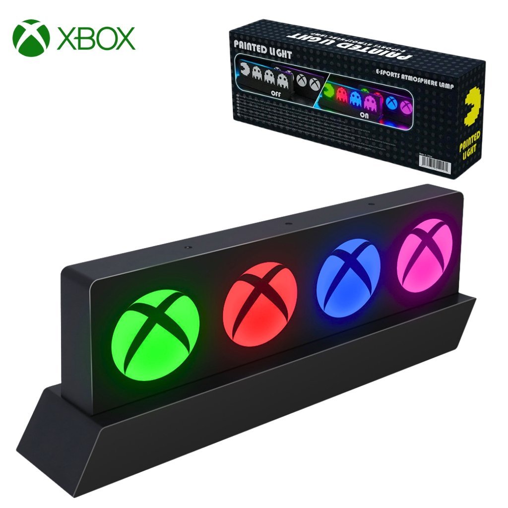 Lampe LED Xbox Icon - Décoration Gamer, 3 Modes d’Éclairage, USB/Batterie