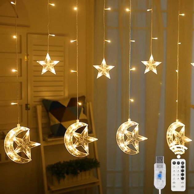 Guirlande Lumineuse Ramadan Croissant & Étoile V4 – Une ambiance spirituelle douce et élégante