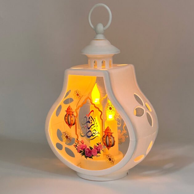 Lanterne Ramadan LED Effet Flamme – Ambiance Spirituelle Chaleureuse & Décor Oriental Élégant